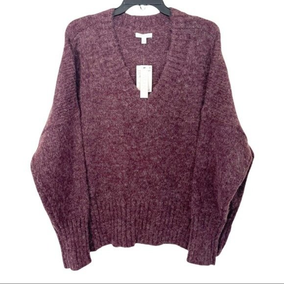 ABOUND V-Neck Sweater in Burgundy - XL - NWT - Picture 2 of 6
